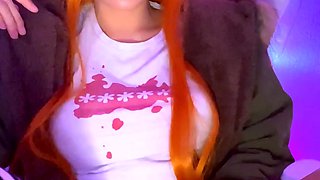 Masturbating teen solo in the gym