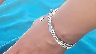 MILF Sucks Cock and Swallows Cum on the Beach POV