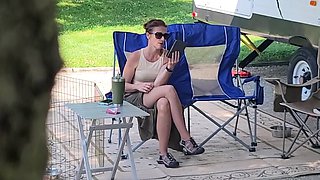 Euro amateur outdoor masturbation
