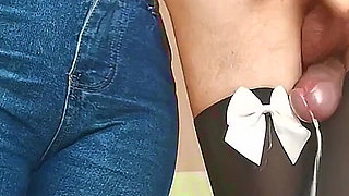 Cuckold Holds Back Cumshot but Cums From Slapping Balls