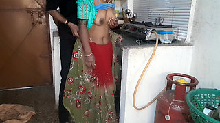 Housewife Cleaning in the Kitchen Misses the Cock and Takes the Neighbor's Cock and Gets Fucked