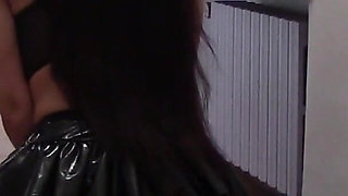 MILF with Perfect Body, Pantyhose, and Heels Gives a Blowjob