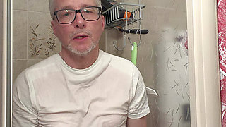 Wet T-shirt and Wet Underpants While Showering