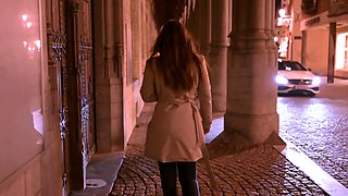 -BralessForever.com- Hotwife Veerle - Flashing in the