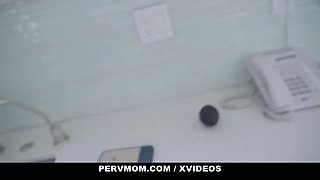 Pervmom - sexy cougar offers her mature cunny to stepson after catching him jerking