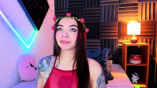 Cute Babe Plays Her Small Tits and Dildo