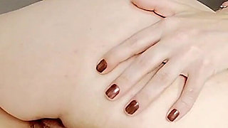 Smoking with Plug in the Ass