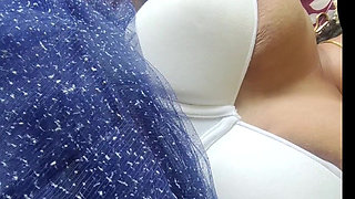 Sexy Indian Big Boobs Mallu Aunty in White Bra POV Fucking Good