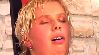 Mature Mistress Ties Up Blonde Sub and Toys Her Hard