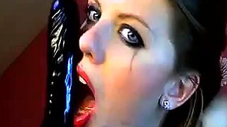 Big Dildo Blowjob by Aurelie on Webcam