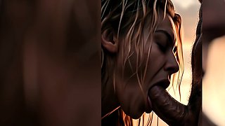 Hot Blonde Fucks Stranger on Beach