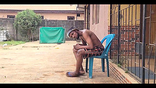 Sex Addicted Nasty Bitch Fuck Her Husband Brother Outside Behind the Window