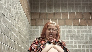 Big Beauty Nurse Vicki Dances and Strips in the Bathroom!