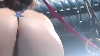 Horny Girl Squirt Naked at the Gym