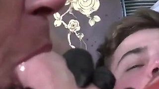 Granny Shanael Enjoys Strapon Sex with a French Guy and Fucks Him in His Little Tiny Asshole!