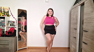 Naughty Coworker Striptease - Slow Office Tease in Tight Outfit