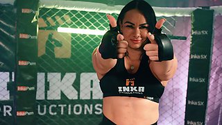 UFX Fighter Dominated by a Beauty with a Big Pussy