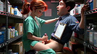 The Blowjob-giving Nurse, Famous Among Doctors and Nurses, Relieves Them During Their Shifts (ai-generated)