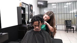 Oiled Handjob at the Salon