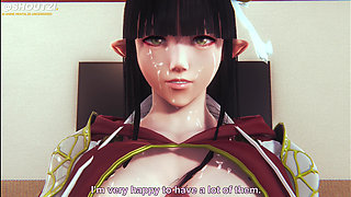 Hinoa From Monster Hunter Rise Takes Care of You After You Save His Village! Relax and Let Her Do It!