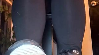 Flexible foot fetish masturbating with feet and hands