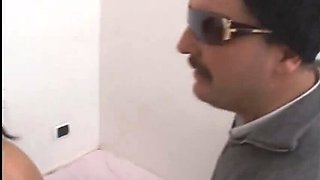 Hairy MILF with Glasses Takes Two Cocks - Amateur Threesome Facial & Big Ass Fuck