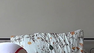 Nurse in White Fishnet Stocking Playing with Vibrator