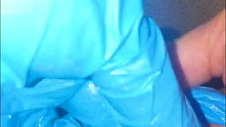 Latex Gloves and Bare Feet show you How I wanna jerk your Cock