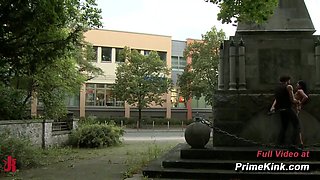 Butt fucking Fornicate Sub Bound In Public