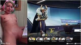 Playing Marvel Rivals With My Friends While I Secretly Masturbate (creampie + Dildo Ride + Spanking)