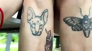 Big boob brunette masturbates on webcam