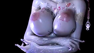 3D Big Boob Slut Naked Her Huge Naturals Sitting on the Big Cock
