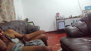 Father in Law's Gigantic Dick Hangs Out Under His Sarom for Step Daughter