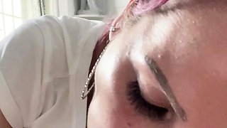 Very yummy amateur redhead blowjob