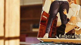 Library Stories. a Young Student Girl Sweetly Caresses Her Pussy with Her Fingers in the Library Hall. Emptie41