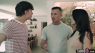 Stepuncle his MILF wife cuckold DP 3some