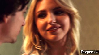 Deeper. Gorgeous Blond Influencer Britt Blair Has Buttfuck One-Night Stand With A Worshipper