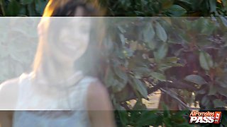 Teasing Lesbians Aidra Fox and Madi Meadows Kiss Passionately