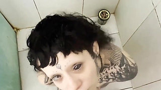 Tattooed Slut Never Stops Halfway Every Drop, Every Time, All the Piss
