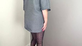 Big Granny Tits & Feet in Homemade British Pantyhose - Amateur Mature MILF