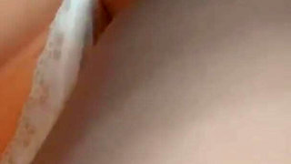 Touching Under Her Skirt. Girl Gets Stranger's Hot Sperm in Subway.