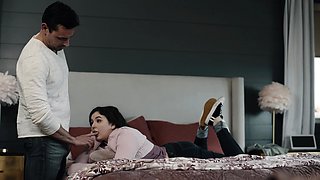 Step Daddy Freezes Stepdaughter And Fucks Her To Multiple