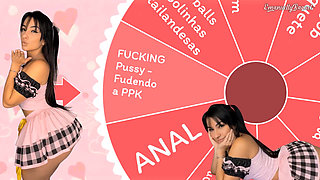 Wheel of Sex Game Anal with Emanuelly Raquel