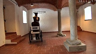 Femdom fetish bitch fuck and cumshot action with victim