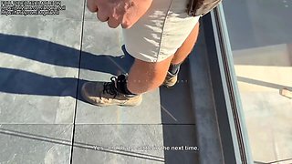 Prank Gardener - I get fucked by his and take a huge facial cumshot
