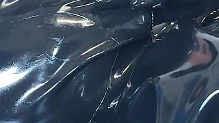 Latex Tease for Locked Cock