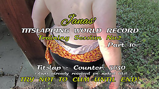 Titslapping World Record Trainig 2 - 16 of 18 - 4230 Slaps
