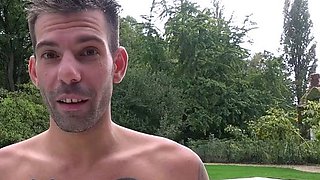 Amateur housewife blowjob and handjob with cumshot