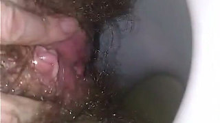 Pissing From a Bushy Bush Golden Rain Close up - Ginnagg
