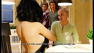 Anna Fucks in Restaurant Toilet - 3D Hentai Sex While Hubby Flirts with Waitress